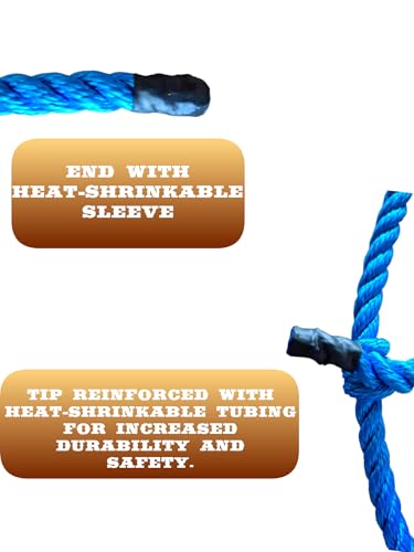 Villanos Arts - Poly Rope Cattle Halter for Cow and Calf, for Daily Use, Weather Resistant, Handling Equipment for Showing, 13 Ft Long x 12mm Thickness.