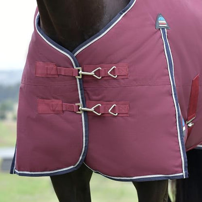 WeatherBeeta ComFiTec Essential Turnout 100g, Burgundy/Navy, 75" - color: Burgundy/Navy, size: 75"