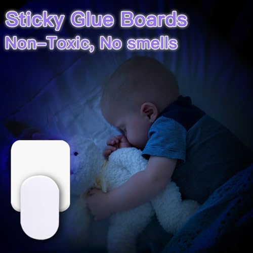 40 Pcs Sticky Refill Glue Cards, Replacement Glue Boards, Compatible with Safer Home SH502, Dynatrap DT3005W-DS3, DT23005-06, Targets Moth, Fly, Mosquito, Gnat and More, Extremely Sticky, Value Pack - color: White