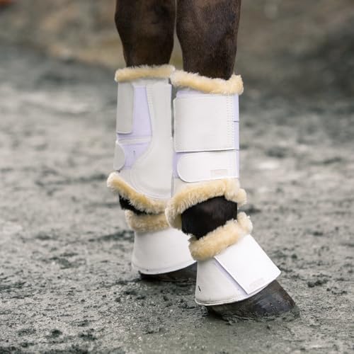 Horze Signature Bell Boots - White - L - color: White, size: L