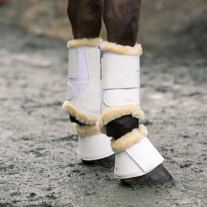 Horze Signature Bell Boots - White - L - color: White, size: L
