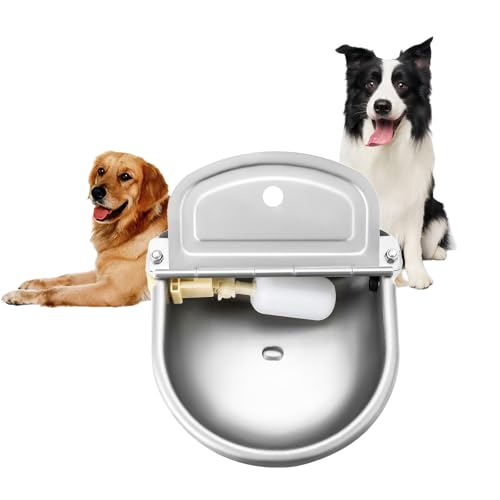 MAOPINER Automatic Water Dispenser Bowl, Stainless Steel Animal Waterer
