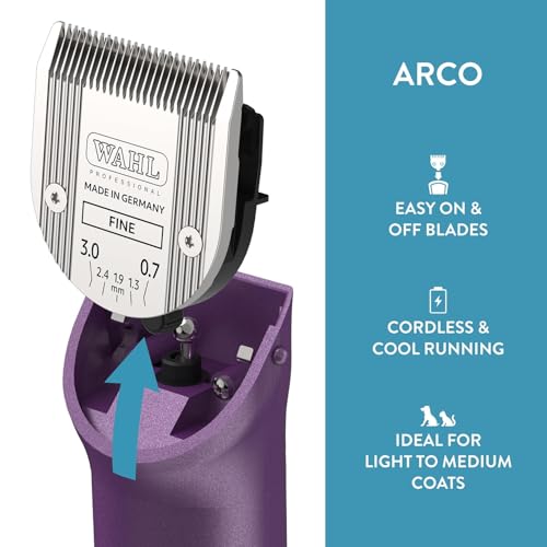 Wahl Professional Animal Arco Cordless Clipper Kit, 8786-1001, Purple - color: Purple
