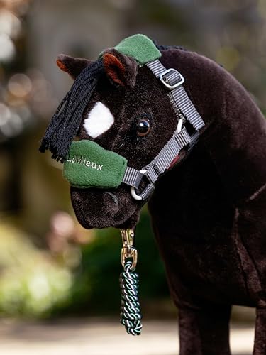 LeMieux Toy Pony Vogue Halter & Leadrope - Ages 3+ - Fleece Padded Noseband - Adjustable Strap - Machine Washable - Hunter Green - One Size - color: Hunter Green