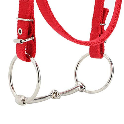 Horse Bridle Reins, Adjustable Horse Bridle Rein Harness Headstalls Removable Snaffle with Soft Cushion
