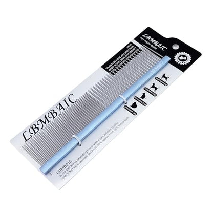 Metal Dog Grooming Combs Shedding Tangles,Knots,Mats.(7.5inches) - color: blue, size: Medium