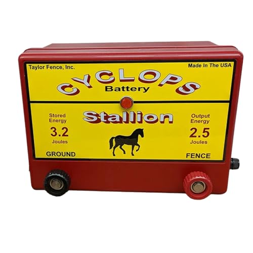 Cyclops Stallion Battery - 2.5 Joule Fence Charger - Battery (12V) Powered - size: 2.5 Joule