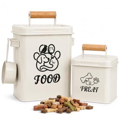 Airtight Dog Treat Container Set of 2 - color: White