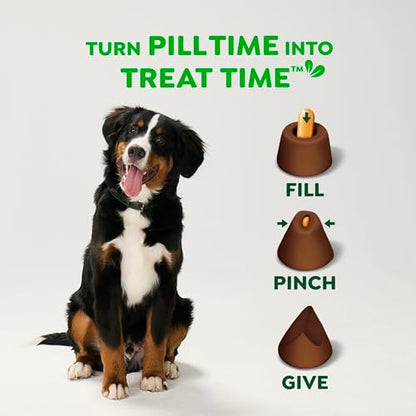 Greenies Pill Pockets Large Size Dog Treats, Hickory Smoke, 7.9 oz | Capsule size, hickory smoke flavor, masks medicine odor, low calorie, stress-free, Dog Treat Pouch for Capsule Medication - size: 30 Count (Pack of 1)