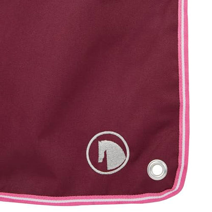 HORZE Ella Equestrian Horse Show Stall Guard with 3 Pockets | 73" x 54" - Anemone Dark Pink - One Size