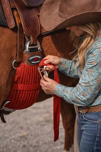 Horse 34" Western 27 Strand Double Weave Red Mohair Roper Cinch 97RT07RD-34