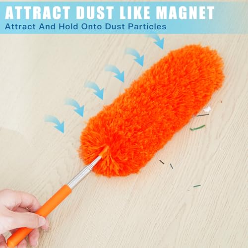 Tanlade 12 Pcs Microfiber Feather Dusters for Cleaning, Stylish Color - color: Stylish Color