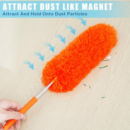 Tanlade 12 Pcs Microfiber Feather Dusters for Cleaning, Stylish Color - color: Stylish Color