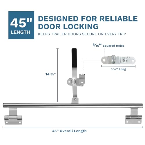ProCamp 45" Cam Bar Lock | Enclosed Trailer & RV Swing Door Latch - size: 45"