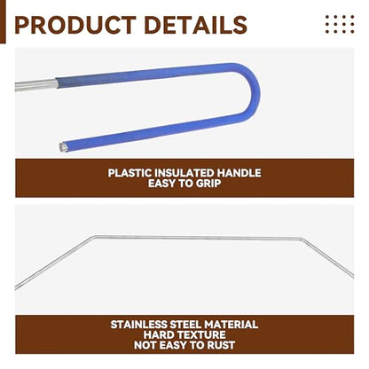 Deep Fryer Cleanout Rod 25" Stainless Steel Angled Drain Cleaning Unclogger Tool for Commercial Kitchen, Restaurant Fryer, 1 PCS - color: 1pcs Cleanout Rod
