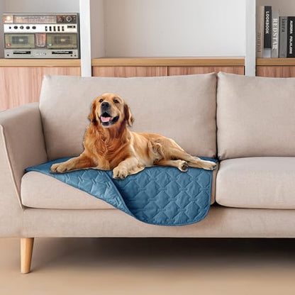 gogobunny Waterproof Armchair Covers for Pets, Anti Hair and Easy Care - color: Dark Blue, size: 30x30 Inch (Pack of 1)