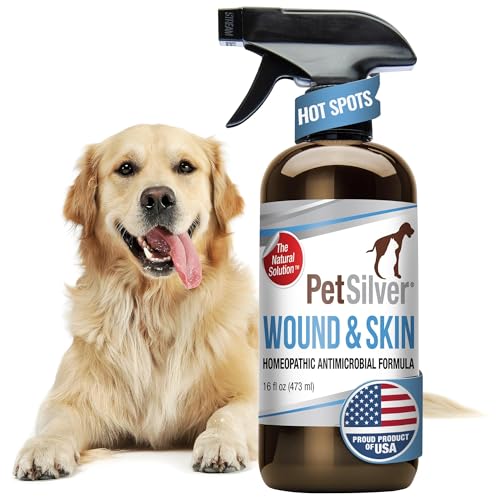 PetSilver Wound Spray, Silver Dog Wound Spray, Hot Spot, USA Made, 16 oz - size: 16 oz.