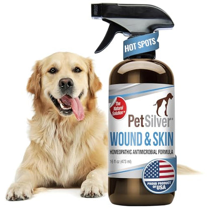 PetSilver Wound Spray, Silver Dog Wound Spray, Hot Spot, USA Made, 16 oz - size: 16 oz.