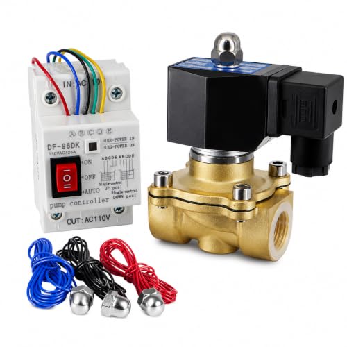 AC110V Brass Solenoid Float Valve, Automatic Water Level Control