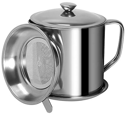 Bacon Grease Container with Strainer 42 oz for Kitchen Saver with Tray - size: 42oz
