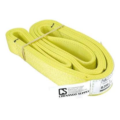 2" x 6' Nylon Lifting Web Sling – USA Made, 8,200 lb Vertical, 6,600 lb Choker, 16,400 lb Basket – 3 Ply Heavy Duty 900 Webbing, Type 3 Flat Eye & Eye Rigging Sling (2" x6') - size: 2"x6'