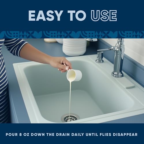 Fruit Fly Drain Treatment | Drain Fly Eliminator | Eliminates Gnats, Sewer Flies and More - Works in All Drains - 256 Fl Oz - size: 256