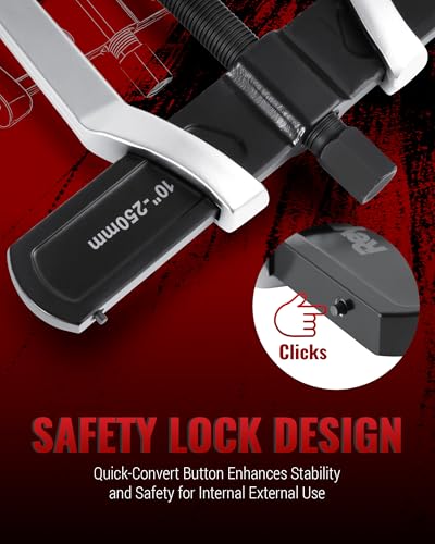 6" and 10" 2-Jaw Gear Puller Set, 2 Pack with Small (0-5.35" External/1.7-5.7" Internal) & Large (0-8.2" External/3-10.5" Internal) Spread, Heavy-Duty Bearing, Flywheel, Pulley and Gear Remover Tool - size: Max External 5.35"&8.2"