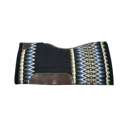 TuffRider Contoured Double Weave Black Western Saddle Pad 34" X 36" with Felt