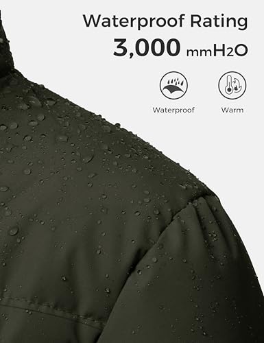 wantdo Boy's Winter Puffer Coats Thick Warm Snow Jacekets Detachable Hood | Removable Faux Fur, Fleece Lining, Windproof, Machine Washable - color: Army Green, size: 10-12