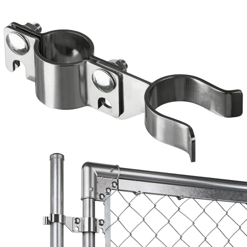 Stainless Steel 1-3/8" x 1-3/8" Chain Link Gate Latch （Fit 1-3/8" Gate Frame）, Heavy Duty Chain Link Fence Gate Fork Latch with Hole for Padlock 1Pack - color: 1-3/8"x1-3/8"