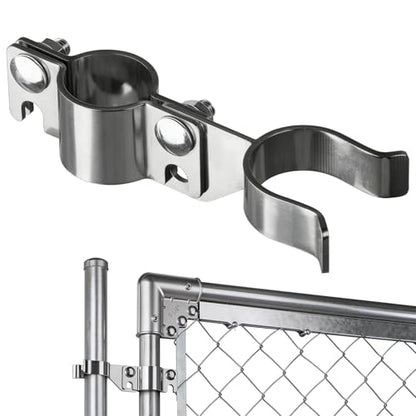 Stainless Steel 1-3/8" x 1-3/8" Chain Link Gate Latch （Fit 1-3/8" Gate Frame）, Heavy Duty Chain Link Fence Gate Fork Latch with Hole for Padlock 1Pack - color: 1-3/8"x1-3/8"