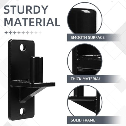 Wall Mount Gate Hinges, Black Farm Gate Hinge, 4 Pack Chain Link Fence Gate Hinge with 5/8 Hinge Pin (Screws Included), Heavy Duty Gate Hinges for Metal Gates Wooden Fences… - color: Black-4PCS