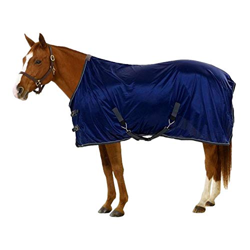 Centaur Athletic Stable Sheet - color: Navy/Charcoal, size: 81