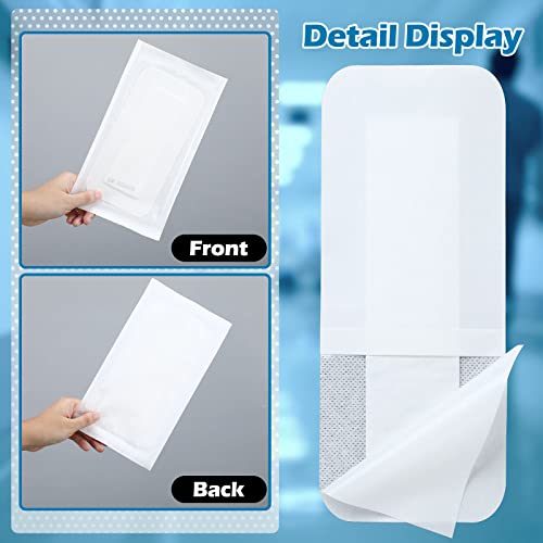 Nuanchu 60 Pcs Bordered Gauze Adhesive Dressing Waterproof, 4 x 8 Inch - size: 4 x 8 Inch
