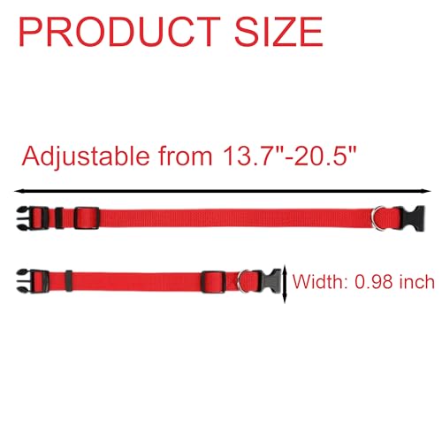 5 Pack Nylon Goat Collar with Bell, Adjustable for Small Livestock
