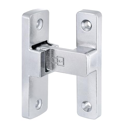 Silvery 90 Degree Zinc Alloy Barn Door Latch, Flip Gate Lock - color: Silvery_90 Degree
