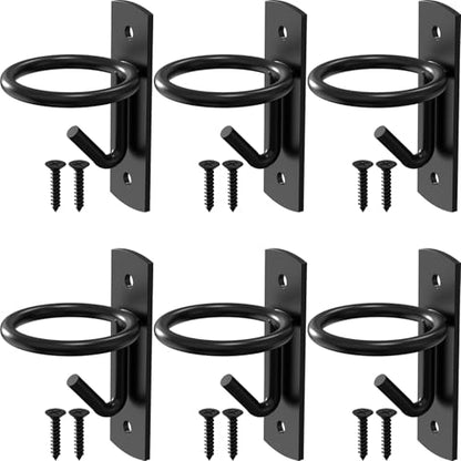 Black Metal Horse Stall Bucket Hanging Hooks