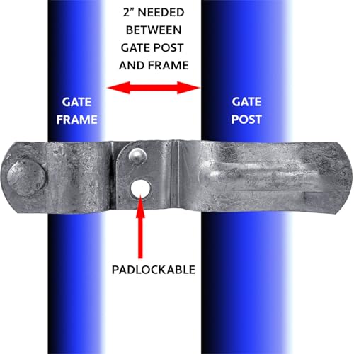 Heavy Duty Fork Latch (Bolt in) 1-3/8" x 1-7/8" Galvanized Pressed Steel - color: GALVANIZED, size: 1-3/8" x 1-7/8"