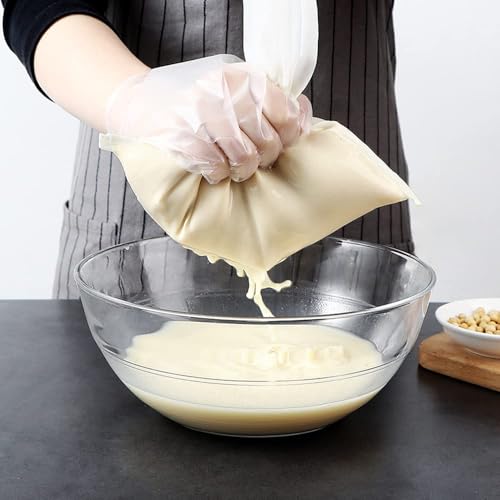 6 Pack - 100 Mesh Fine Mesh Strainer & Nut Milk Bags, Reusable Food Strainer - Food Grade BPA-Free - Ultra Strong Fine Nylon Mesh - Nutmilk, Juices, Cold Brew, Tea Coffee, Juice Soy