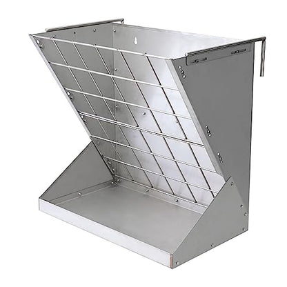 Heavy-Duty Hay Feeder,Combo Goat Horse Feeder for Hay and Grain,Galvanized Metal Wall Mounted Livestock Feeder with Adjustable Distance ﻿for Deer,Seep,Pony and Miniature Horses