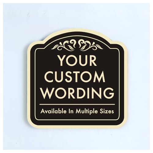 Custom Decorative Outdoor Metal Sign - Personalized Aluminum - Waterproof Driveway Sign, Black Charcoal 8x8 In - color: Design 1 - Black Charcoal, size: 8x8 Inches