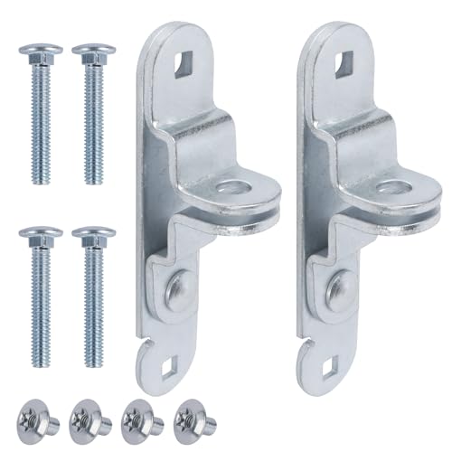 GDW Cargo Trailer Door Latch Hasp Keeper, 2-Pack with Screws & Nuts | For Ramp Padlock, Race Bar Lock Handle, Enclosed Car Hauler, Includes 4 Screws & 4 Nuts