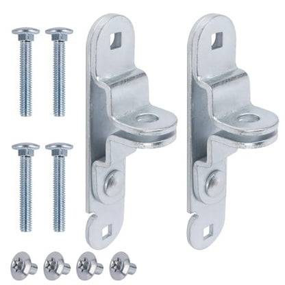 GDW Cargo Trailer Door Latch Hasp Keeper, 2-Pack with Screws & Nuts | For Ramp Padlock, Race Bar Lock Handle, Enclosed Car Hauler, Includes 4 Screws & 4 Nuts