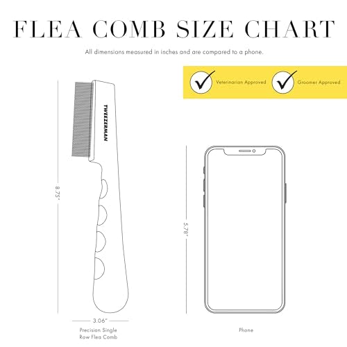 Tweezerman Pet Flea Removal Comb for Cats & Dogs