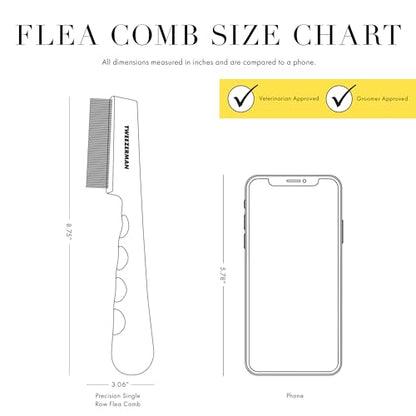 Tweezerman Pet Flea Removal Comb for Cats & Dogs