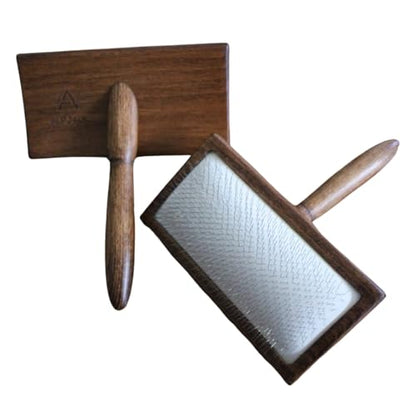 Hand Carder Brushes for Wool Blending, 2 Pcs, Needle Felting Brush, Spinning and Weaving, Craft Tool.