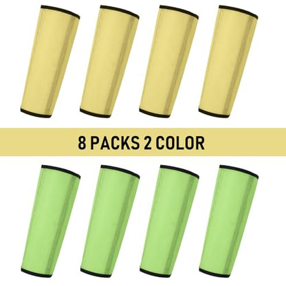 Jexine 8 Pcs Mesh Fly Boots for Horse - color: Grass Green Light Yellow