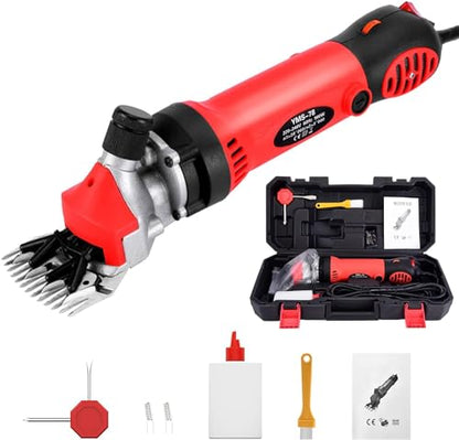 Sheep Shears 900W, Professional Electric Sheep Clippers, Farm Livestock Grooming Kit, 6 Speed Heavy Duty Electric Shears for Thick Coat Animals