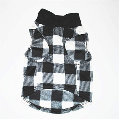 Dog Sweater, Soft Fleece Vest with Leash Ring Pullover Jacket Winter Pet Dog Clothes for Puppy Small Dogs Cat Teddy Chihuahua Yorkshire for Christmas (M, Black White) | Winter Jacket,Pet Clothing,Dog Clothes,Puppy,For Small Dogs Cats,Teddy,Cat Apparel,Dog
