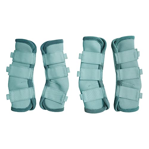 LEAFOREST Horse Fly Boots Set of 4 Non Slip Breathable Mesh Leg Protection - color: Blue